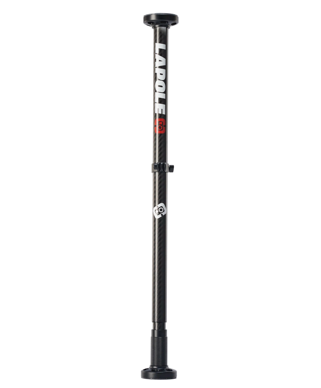 Black LaPole ski pole on a light gray background