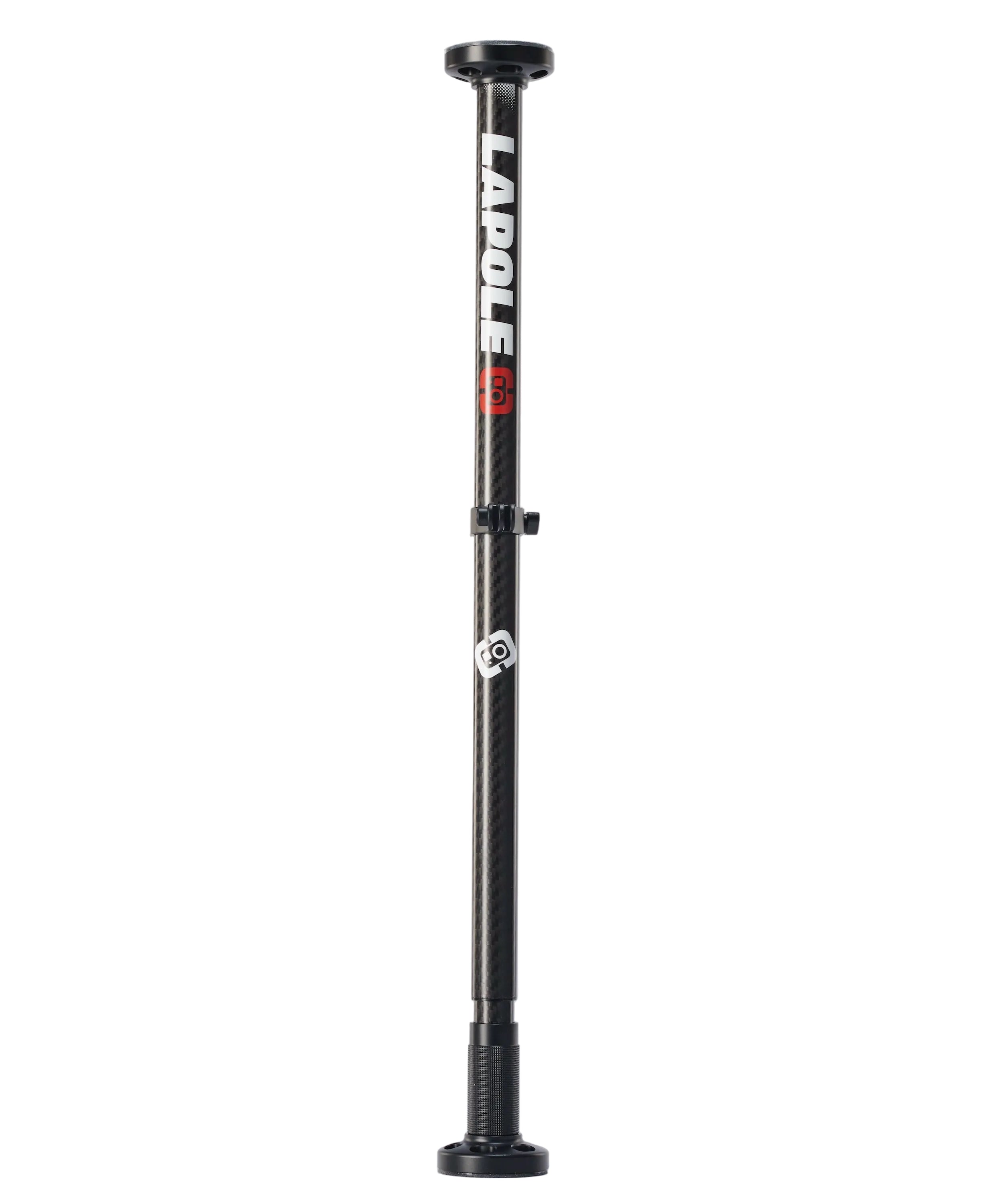 Black LaPole ski pole on a light gray background